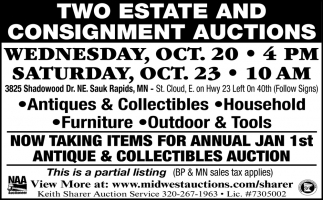 Estate & Consignment Auction