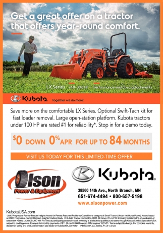 Get A Great Offer On A Tractor That Offers Year-round Comfort
