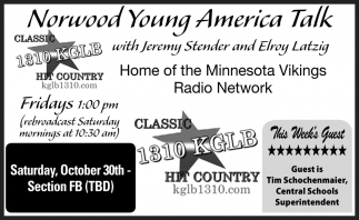 Norwood Young America Talk with Jeremy Stender and Elroy Latzig
