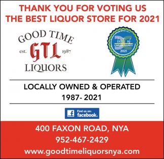 Thank You For Voting Us The Best Liquor Store for 2021