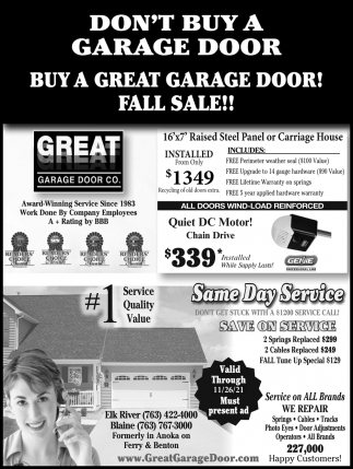 Don't buy A Garage Door