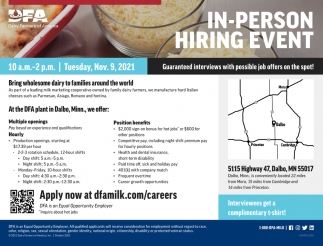 In-Person Hiring Event