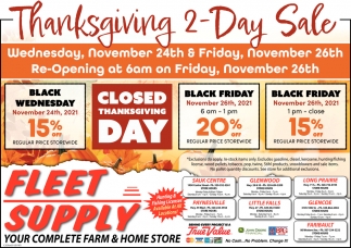 Thanksgiving 2-Day Sale