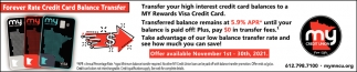 Forever Rate Credit Card Balance Transfer