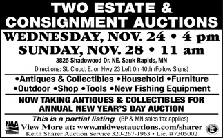 Two Estate & Consignment Auction