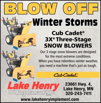 Blow Off Winter Storms