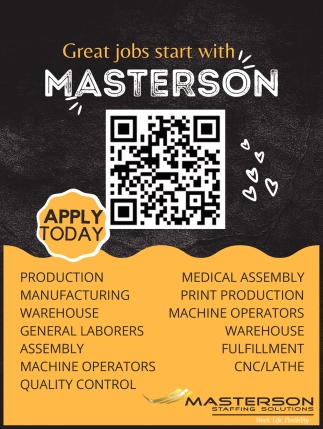 Great Jobs Start With Masterson