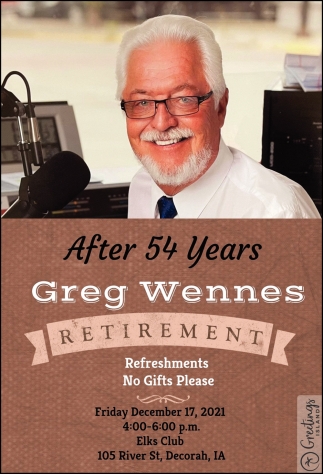 After 54 Years Greg Wennes Retirement