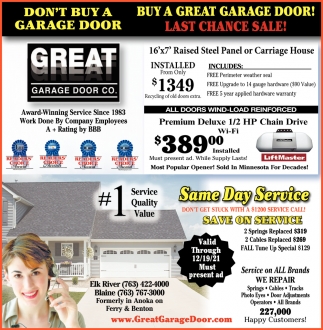 Buy a Great Garage Door!