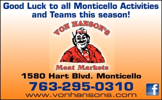 Good Luck To All Monticello Activities And Teams This Season!