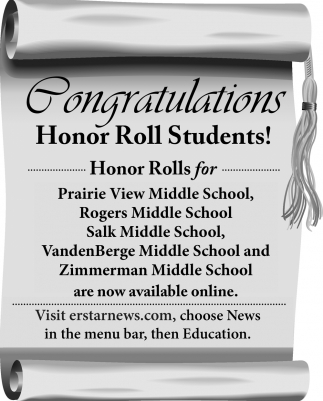 Congratulations Honor Roll Students!
