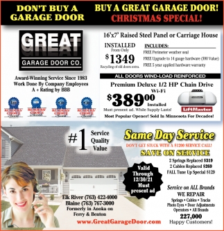 Buy a Great Garage Door!