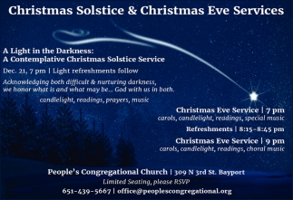 Christmas Solstice & Christmas Eve Series