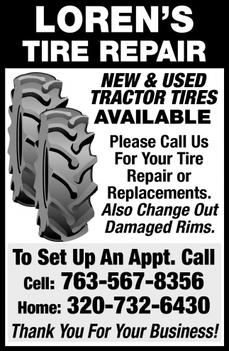 New & Used Tractor Tires Available