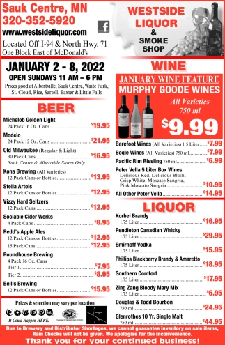 January Wine Feature