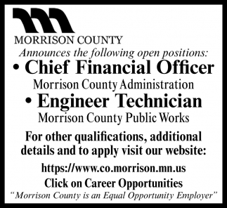 Chief Financial Officer, Engineer Technician