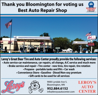 Thank You For Voting Us Best Auto Repair Shop