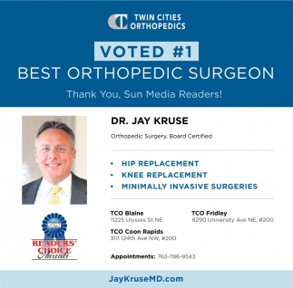 Voted #1 Best Orthopedic Surgeon