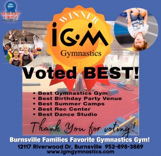 Burnsville Families Favorite Gymnastics Gym