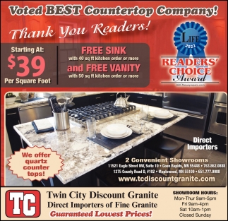 Voted BEST Countertop Company