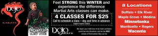 4 Classes For $25