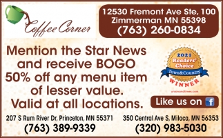 Mention The Star News and Receive BOGO