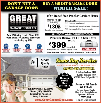 Don't Buy A Garage Door