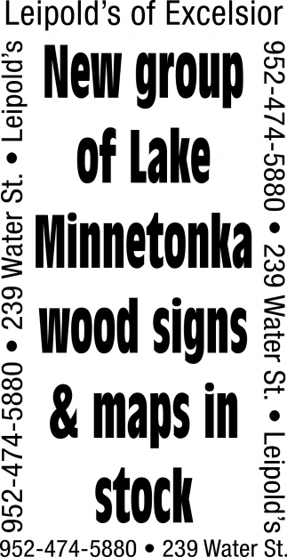 New Group Of Lake Minnetonka Wood Signs
