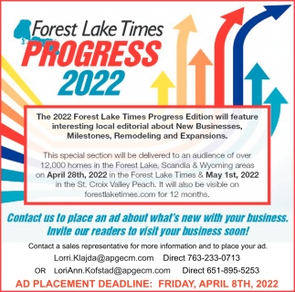 Forest Lake Times Progress 2022