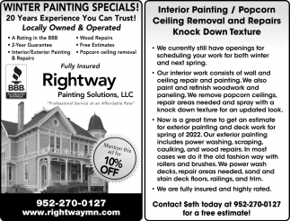 Winter Painting Specials