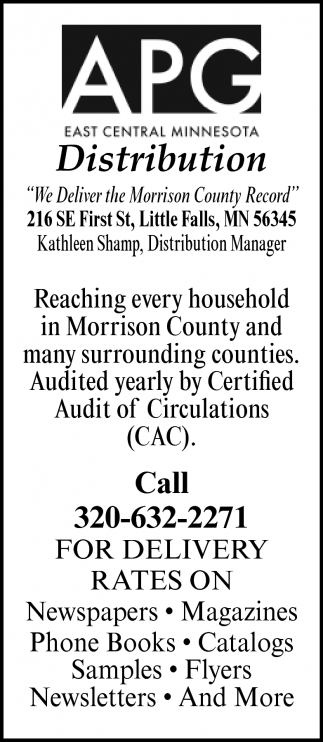 We Deliver the Morrison County Record