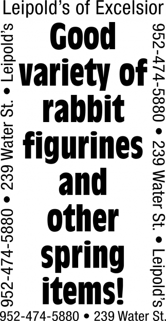 Good Variety Of Rabbit fugrines!