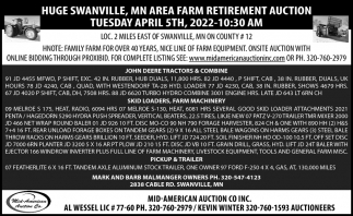 Huge Swanville Area Farm Retirement Auction