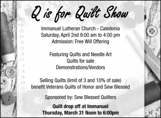 Q Is for Quilt Show