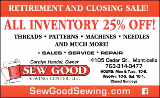 All Inventory 25% Off