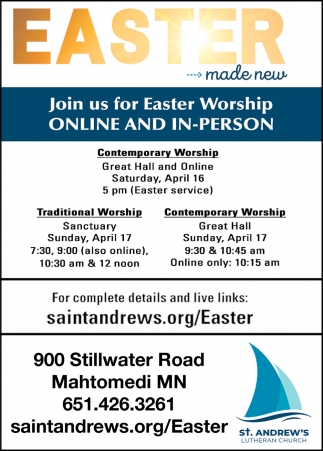 Join Us For Easter Worship
