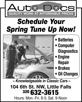 Schedule Your Spring tune Up Now!