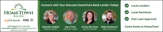 Connec With Your Waconia HomeTown Bank Lender Today