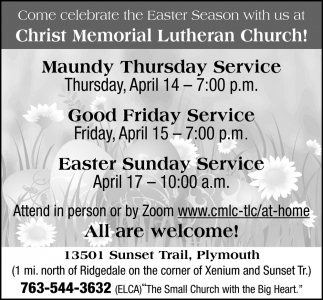 Come Celebrate The Easter Season With Us