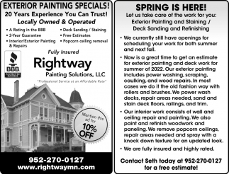 Winter Painting Specials
