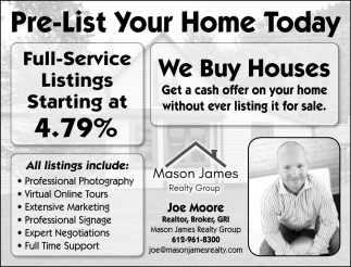 Full Service Listings Starting at 4.59%!