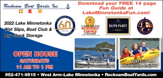 2022 Lake Minnetonka Wet Slips, Boat Club & Dry Stack Storage