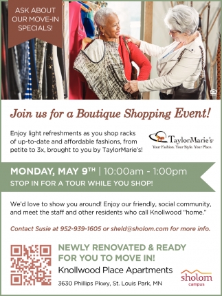 Join Us For A Boutique Shopping Event!