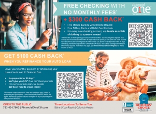 Free Checking with No Monthly Fees