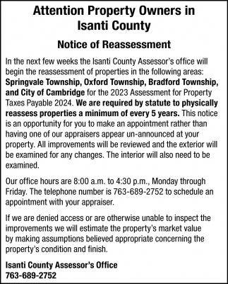 Notice Of Reassessmnt