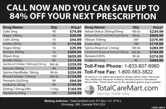 Call Now and You Can Save Up To 84% OFF Your Next Prescription