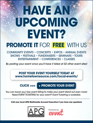 Have An Upcoming Event?