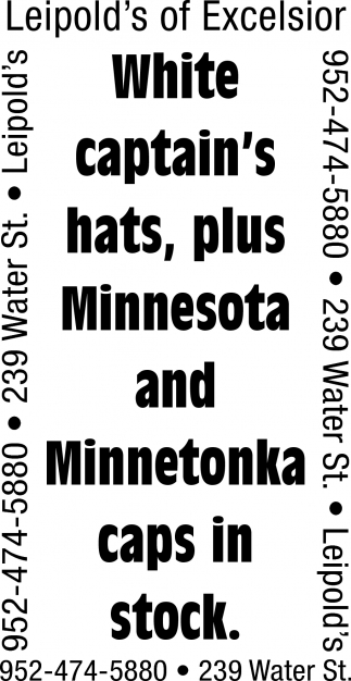 White Captain's Hats, Plus Minnesota
