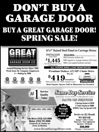 Don't Buy A Garage Door!