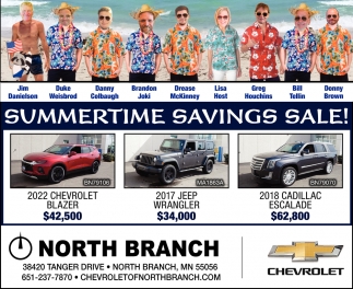 Summertime Savings Sale!